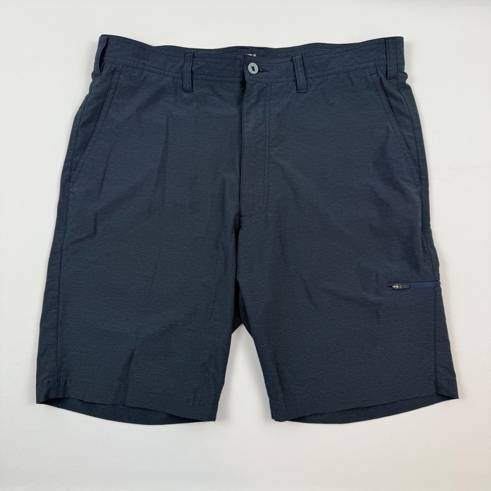 FootJoy Mens Navy Blue Heathered Performance Golf Shorts 34 Stretch 26813